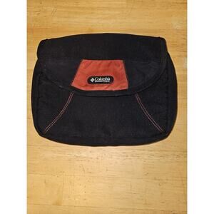 Columbia Black Red Folding Hanging Toiletry Travel Organizer 3 Zipper Pockets